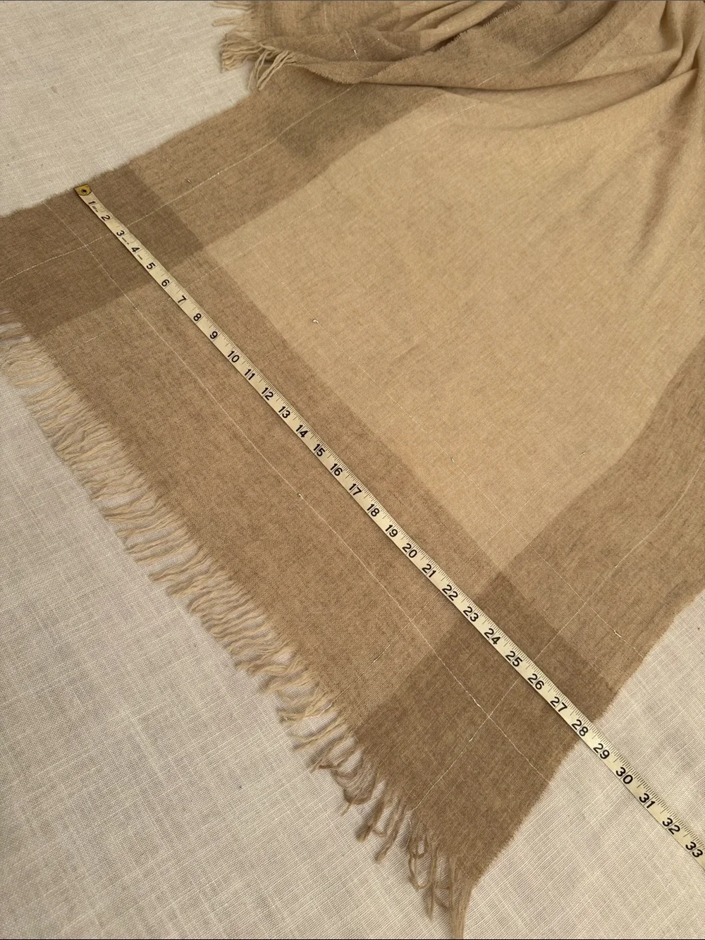 Falconeri Luxurious Wool Beige Shawl Wrap Oversized Scarf 28”x75” Made in Italy